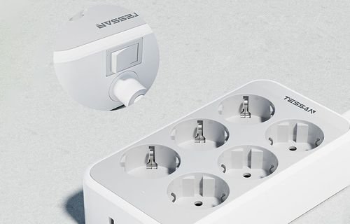 TESSAN9IN1POWERSTRIP25W6xSCHUKO2xUSB1xTYPE-C2MCABLE