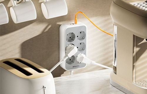 TESSAN9IN1POWERSTRIP25W6xSCHUKO2xUSB1xTYPE-C2MCABLE