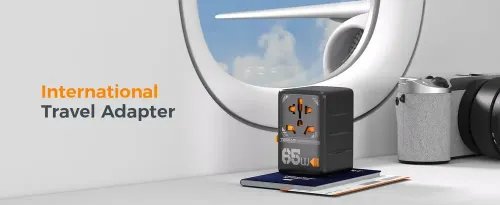 TESSAN GaN UNIVERSAL TRAVEL ADAPTER 2xUSB 2xTYPE-C MAX 65W