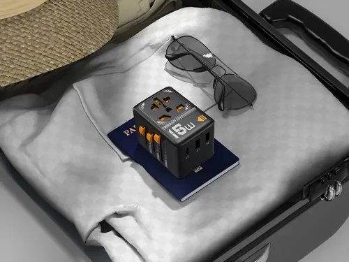 TESSAN UNIVERSAL TRAVEL ADAPTER 2xUSB 1xTYPE-C MAX 15W