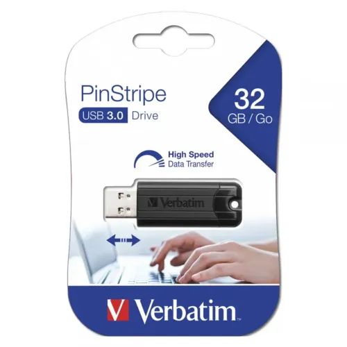 VERBATIMUSBDRIVE3.032GBPINSTRIPEBLACK49317