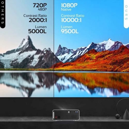 VOLTOHOMEPROJECTOR1080PANSI450WIFIBTANDROIDAUTOFOCUS