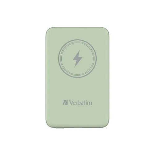 VerbatimChargenGoMagneticWirelessPowerBank10000Green