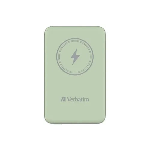 VerbatimChargenGoMagneticWirelessPowerBank10000Green