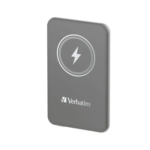 VerbatimChargenGoMagneticWirelessPowerBank5000Grey