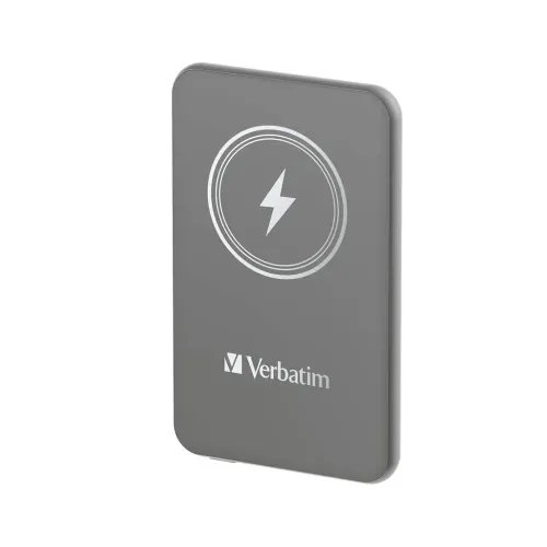 VerbatimChargenGoMagneticWirelessPowerBank5000Grey