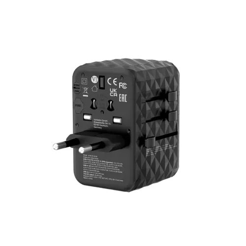 VerbatimUTA-05GaNIIIUniversalTravelAdapterwith2xUSB-CPD65WQC42xUSB-A