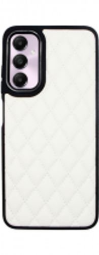 VividDiamondShapePULeatherCaseSamsungGalaxyA05sWhite