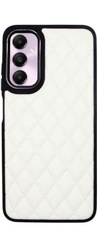 VividDiamondShapePULeatherCaseSamsungGalaxyA05sWhite