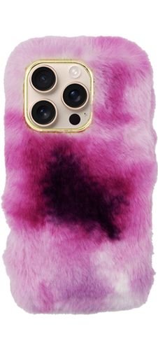 VividFluffyPlushCaseAppleiPhone16ProPink