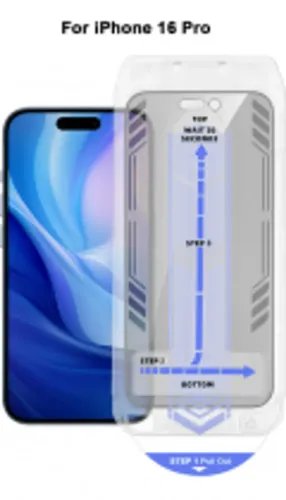 Vivid Full Face Privacy Tempered Glass WApplicator Apple iPhone 16 Pro Max Black