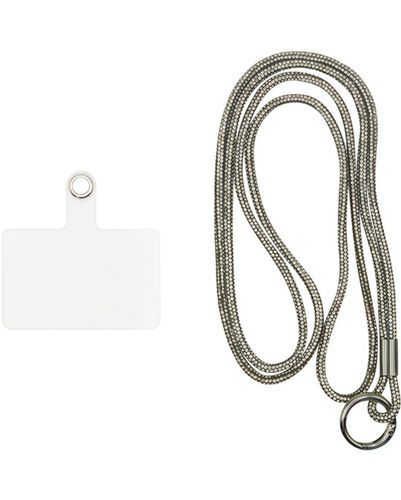 VividLanyardRhinestoneNeckStrapSilver