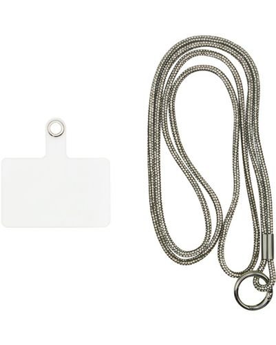 VividLanyardRhinestoneNeckStrapSilver