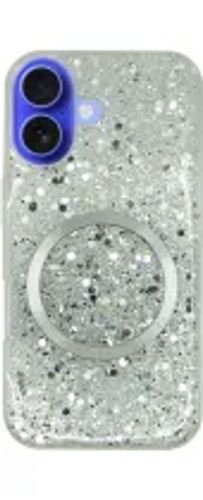 VividMagsafeGlitterCaseAppleiPhone16Silver