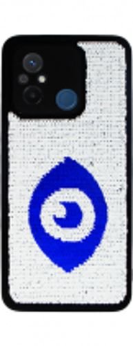 VividSequinCaseXiaomiRedmi12CSilverBlue