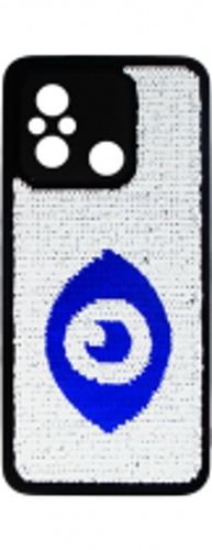 VividSequinCaseXiaomiRedmi12CSilverBlue