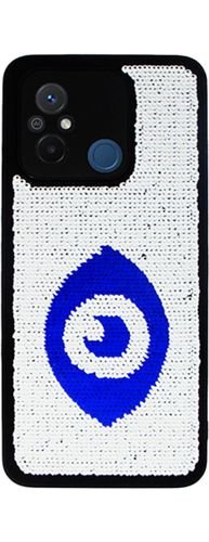 VividSequinCaseXiaomiRedmi12CSilverBlue