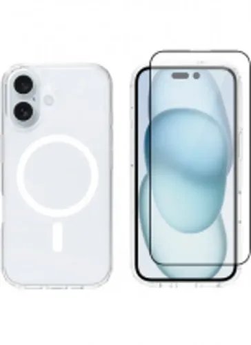 Vivid Set Gelly Case Full Face Tempered Glass Apple iPhone 16 Black