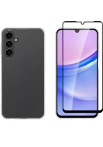 VividSetGellyCaseFullFaceTemperedGlassSamsungGalaxyA16Black