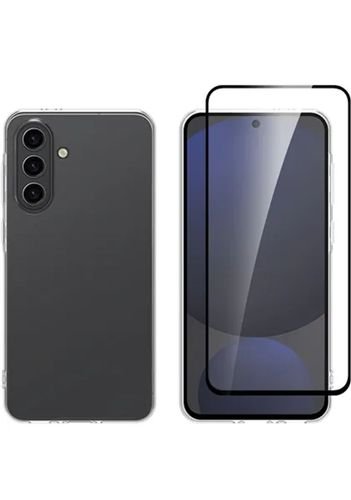 VividSetGellyCaseFullFaceTemperedGlassSamsungGalaxyA36Black