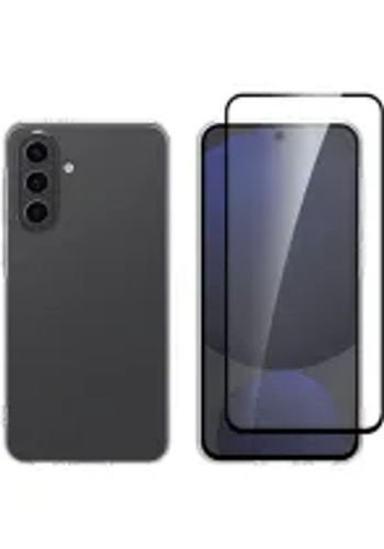VividSetGellyCaseFullFaceTemperedGlassSamsungGalaxyA36Black