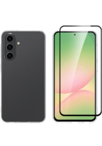 VividSetGellyCaseFullFaceTemperedGlassSamsungGalaxyA56Black