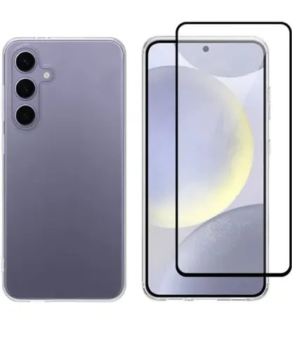 VividSetGellyCaseFullFaceTemperedGlassSamsungGalaxyS24FEBlack