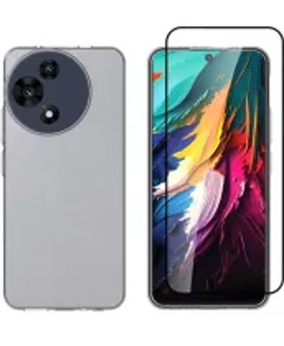 VividSetGellyCaseFullFaceTemperedGlassTCL60R5GBlack