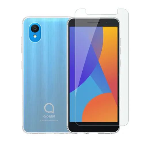 VividSetTPUCaseTemperedGlassAlcatel12021Transparent