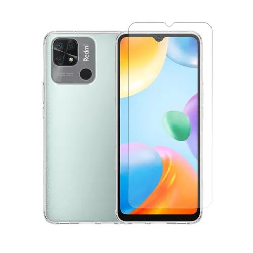 Vivid Set TPU Case + Tempered Glass Xiaomi Redmi 10C Transparent