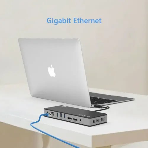 WAVLINK THUNDERBOLT 3 DOCKING STATION WITH CHARGE PD 60W WITH DP TO HDMI 4K 60HZ ADAPTER