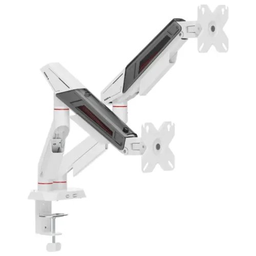 WHITESHARKDESKTOPMOUNTGMS-3211FOR2MONITORS