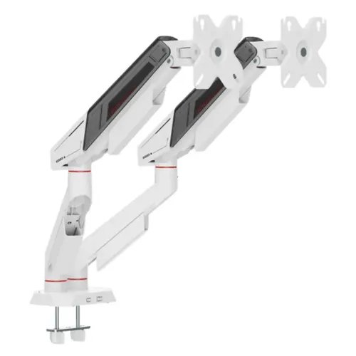 WHITESHARKDESKTOPMOUNTGMS-3211FOR2MONITORS