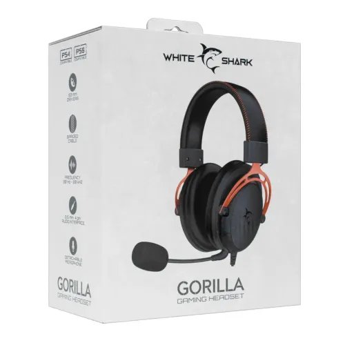 WHITESHARKGAMINGHEADSETGH-2341GORILLABLACKRED
