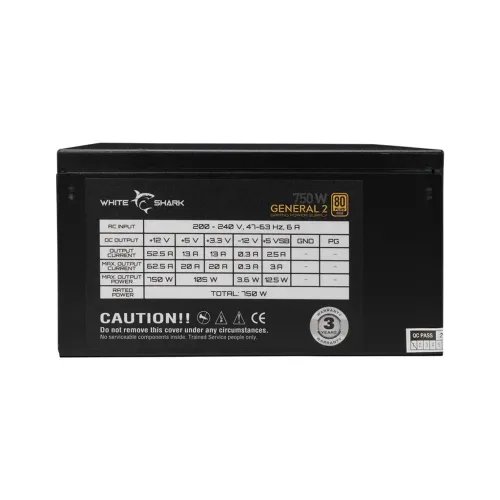 WHITESHARKPSU750WGENERAL-2GPSU-750W80PLUSGOLDFULLMODULAR