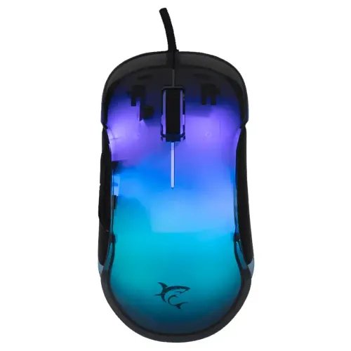 WHITESHARKRGBWIREDGAMINGMOUSEGM-501712800DPIBLACK