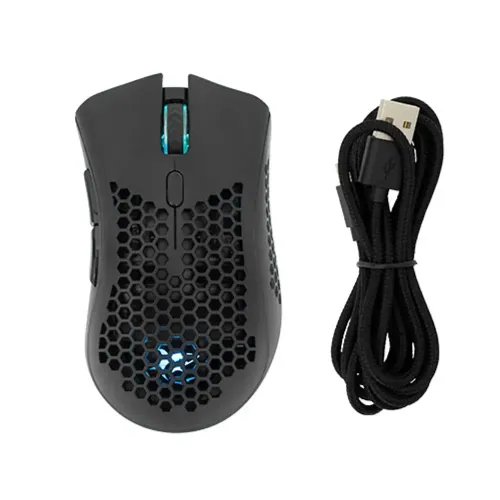 WHITE SHARK WIRELESS 500mAh Li-BAT GAMING MOUSE 10K LIONEL BLACK