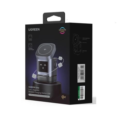 WirelessMagneticChargerStand2in1UGREEN15WQi2W70945775Black