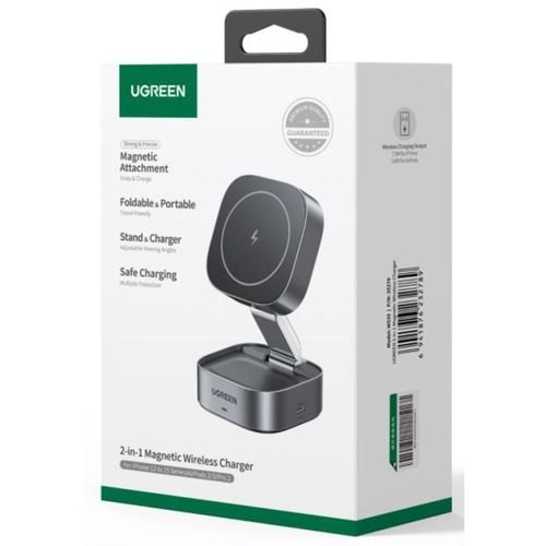 WirelessMagneticChargerStand2in1UGREEN15WQiW52635278Grey